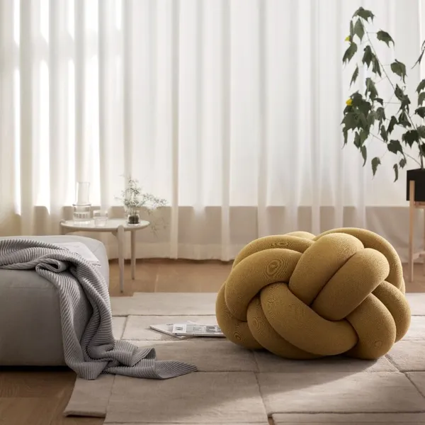 Knot Pude XL Gul