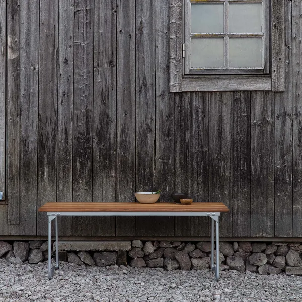 Bænk 8 110 cm Ubehandlet Eg / Varmgalvaniseret Stål