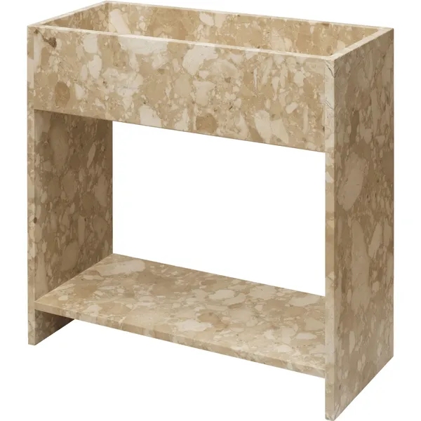Stone Plantekasse Med Hylle Sand