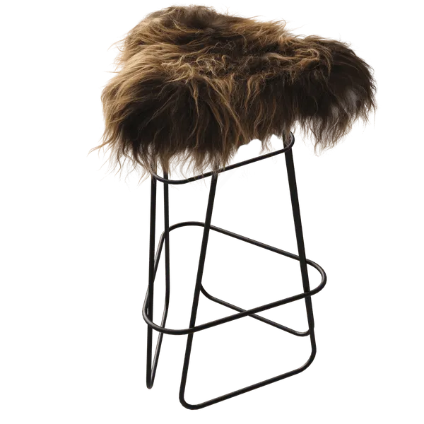 Iceland Barstol 65 cm Sort / Wild Brown