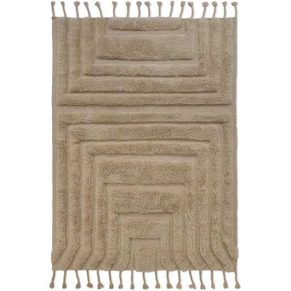Kask Uldgulvtæppe 250x350 cm Beige