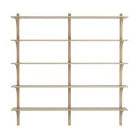 Levi Wall Shelf 180 cm Big Brass / Naturlack Oak