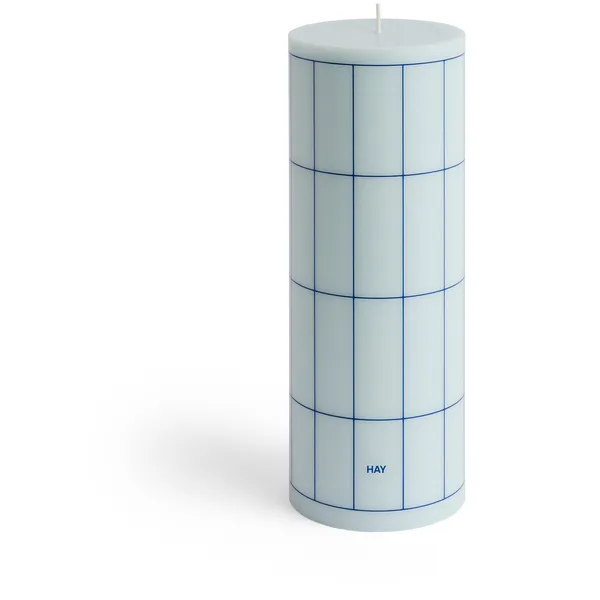 Column Blockljus Stor Blå / Ljusblå
