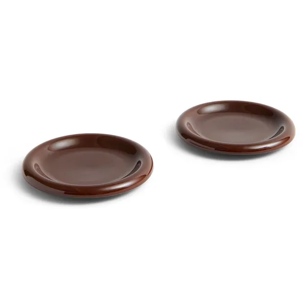 Barro Plate Set of 2 Ø18 cm Bourgogne