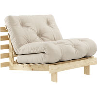 Roots 90 Loungefåtölj Furu / Beige