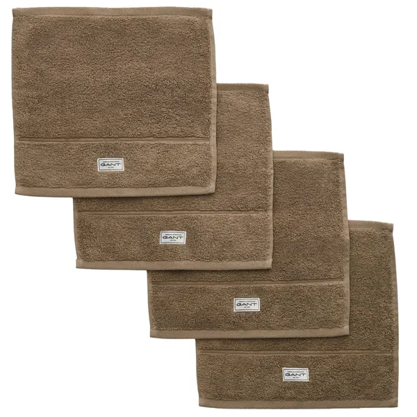 Premium Håndklær 30x30 cm 4-pk Cold Beige