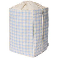 Plaid Sky Blue Förvaringskorg Stor