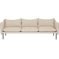 Tiki Sofa 3-Seater Black Legs / Clay