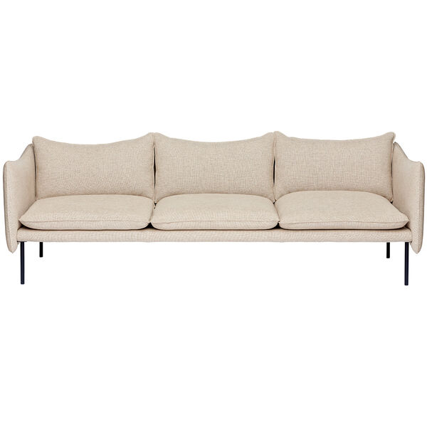 Tiki Sofa 3-Seater Black Legs / Clay