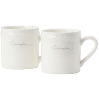 Lexington Porcelain Espressokopp 5 cm 2-pk Hvit / Beige