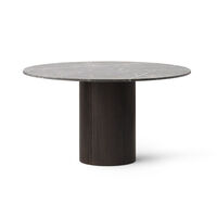 494 Cabin Table Ø130 cm Grey Marble / Dark Oak