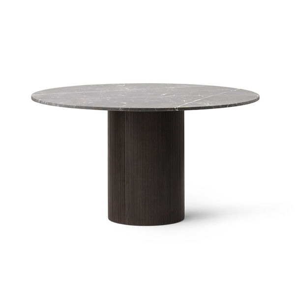 494 Cabin Bord Ø130 cm Grå Marmor / Mørk Eik