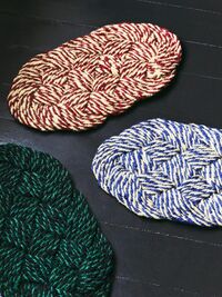 Coco Dørmåtte Swirl 40x80 cm Bordeaux / Offwhite