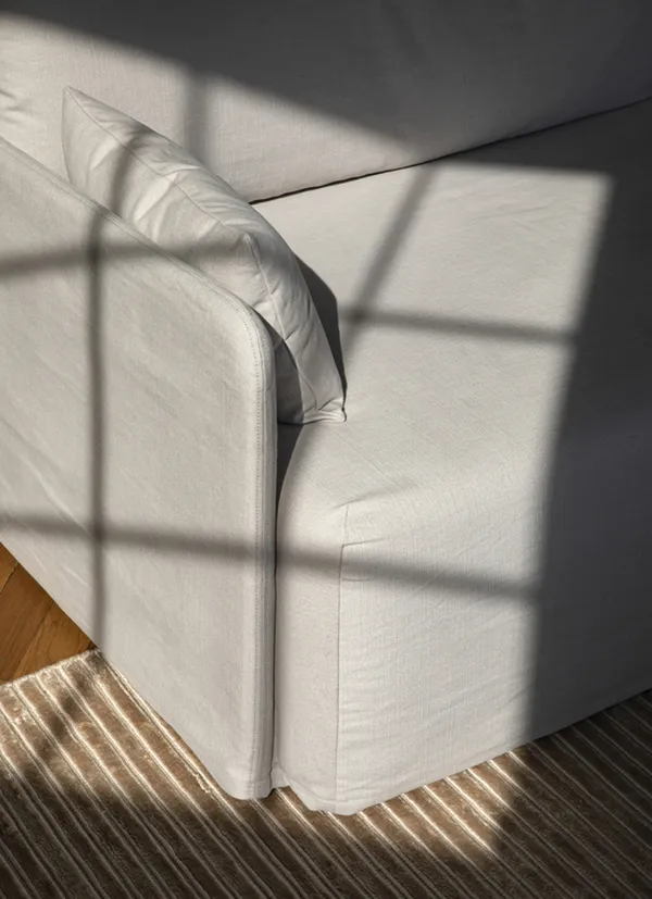Offset Sofa 2-seters Avtagbar Stopning Cotlin Oat