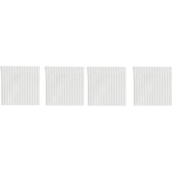 Narrow Stripe Lasinaluset 10x10 cm 4-pakkaus Valkoinen