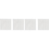 Narrow Stripe Lasinaluset 10x10 cm 4-pakkaus Valkoinen