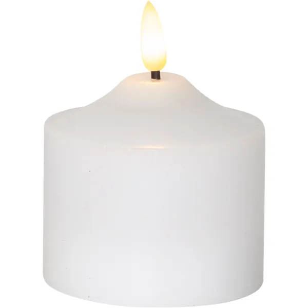 Flamme LED Bloklys Hvidt 95 cm