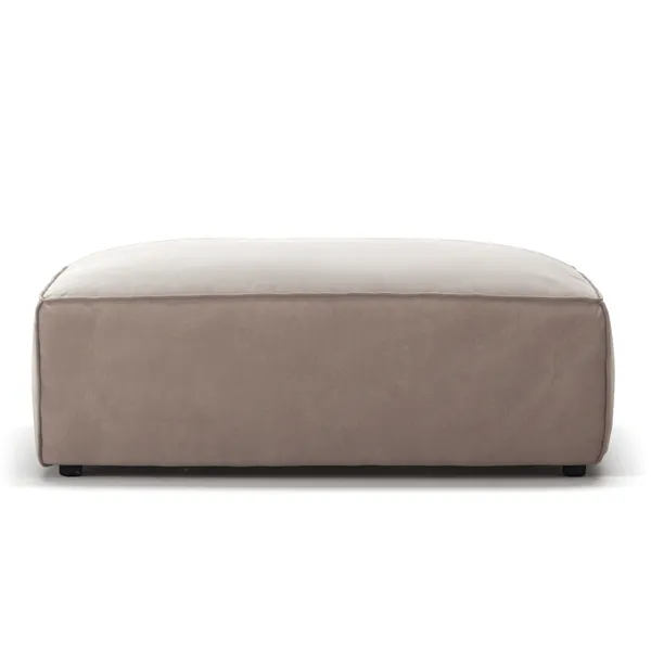 Grand Fotskammel Fløyel Dusk Beige