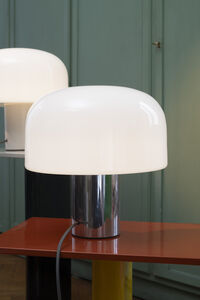 Bellhop Glass T Bordslampa Bright Aluminum