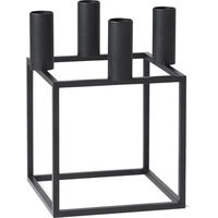 Kubus 4 Lysestage Sort
