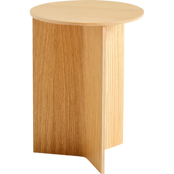 Slit Bord Ø35 cm Lakeret Egetræ