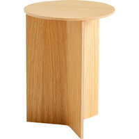 Slit Bord Ø35 cm Lakeret Egetræ