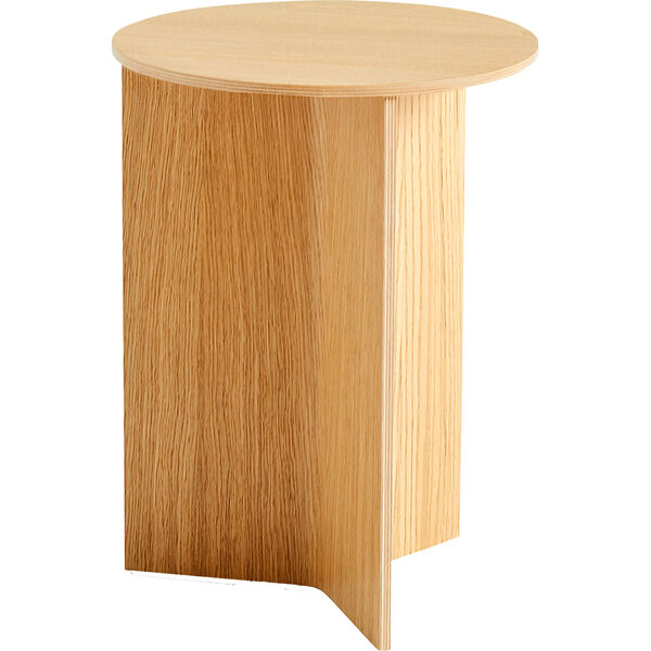 Slit Bord Ø35 cm Lakeret Egetræ