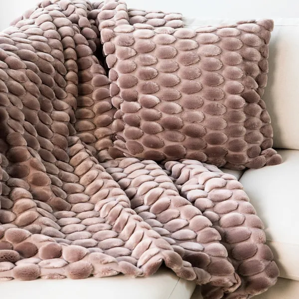 Egg Plaid 130x170 cm Støvet Rosa