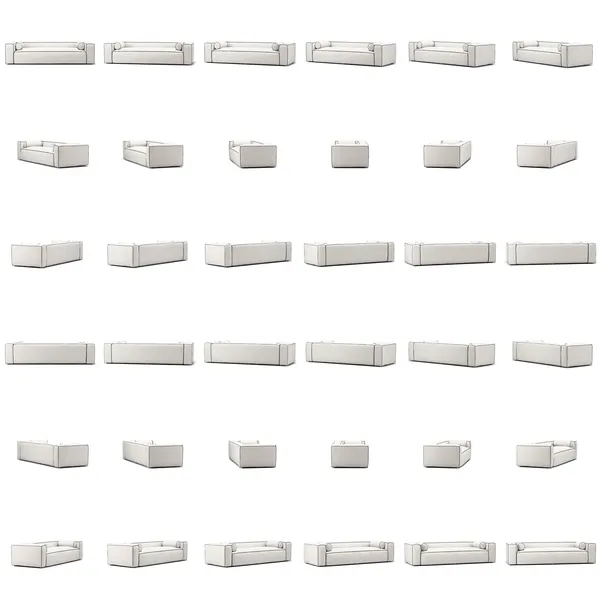 Grand Hue 3-Sitssoffa Steam White / Mine Graphite