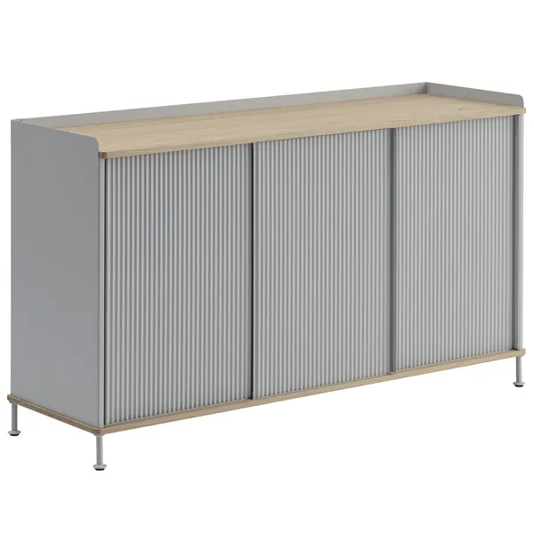 Enfold Skænk 45x148 cm Olieret Egetræ / Grå