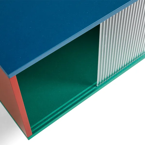 Colour Cabinet Sidebord Glasdør 180 cm / Multi