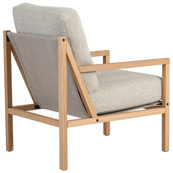 Seventy Five Wood Lænestol Egetræ / Bouclé Sand