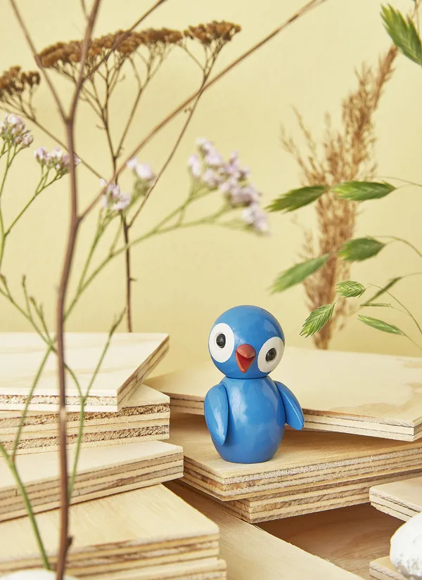 Grateful Spring Bird Puuhahmo 65 cm Vaaleansininen