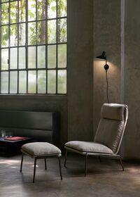 Muno LN16 Loungefåtölj Hög Rygg Dark Chrome / Cifrado 0221
