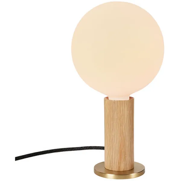 Knuckle Table Lamp With Sphere IV Light Source Oak
