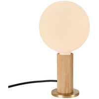 Knuckle Table Lamp With Sphere IV Light Source Oak
