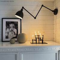 Bazar Vegglampe Lang Arm Svart