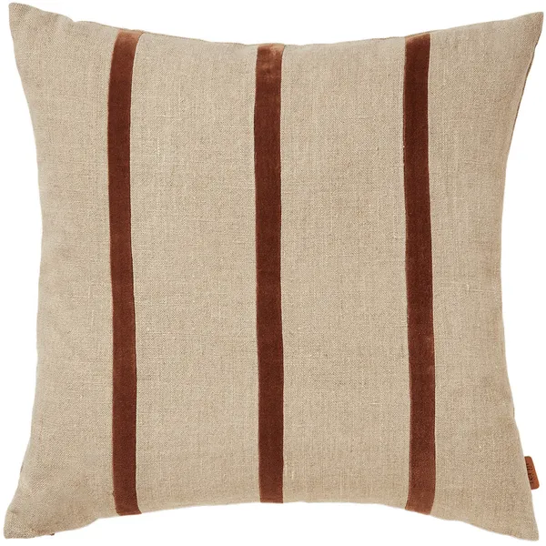 Senti Stripe Pyntepude 50x50 cm Carob Brown