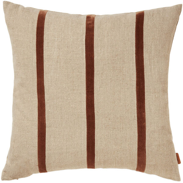 Senti Stripe Prydnadskudde 50x50 cm Carob Brown