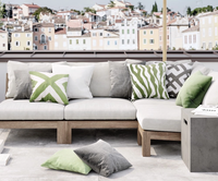 Impal Kudde Utomhus 50x50 cm Sage / Off-white