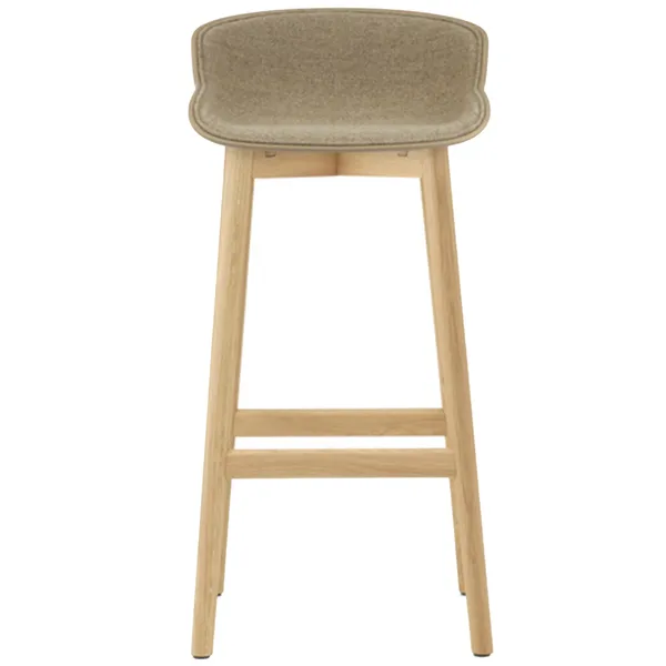 Hyg Barstol 75 cm Betrukket Forside Sand / Egetræ