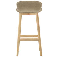 Hyg Barstol 75 cm Betrukket Forside Sand / Egetræ