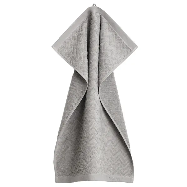 Jacquard Herringbone Håndkle 50x70 cm Concrete Grey