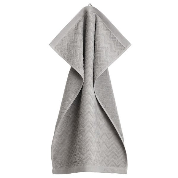 Jacquard Herringbone Handduk 50x70 cm Concrete Grey