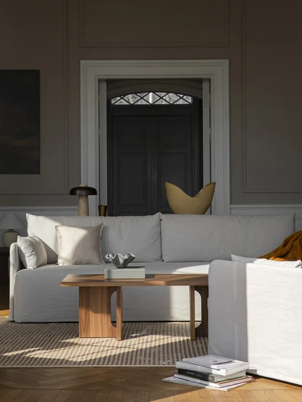 Offset Sofa 3-seters Avtagbar Stopning Cotlin Oat