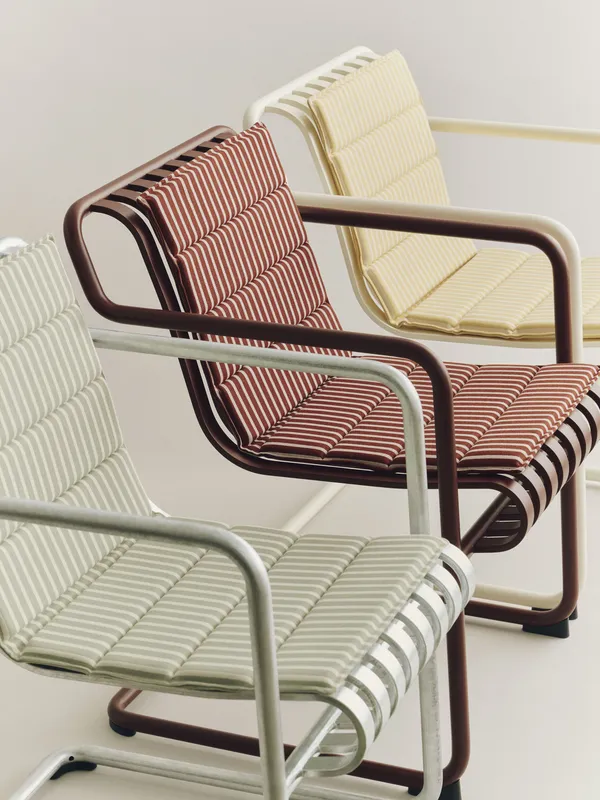 Terrazza Folding Seat Cushion 82x40 cm Terracotta bold stripe