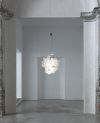 Stochastic Taklampa 48 Aluminium/Opal Vit