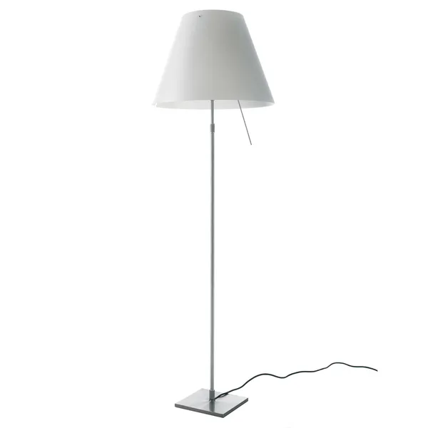Costanza Floor Lamp Aluminum/White