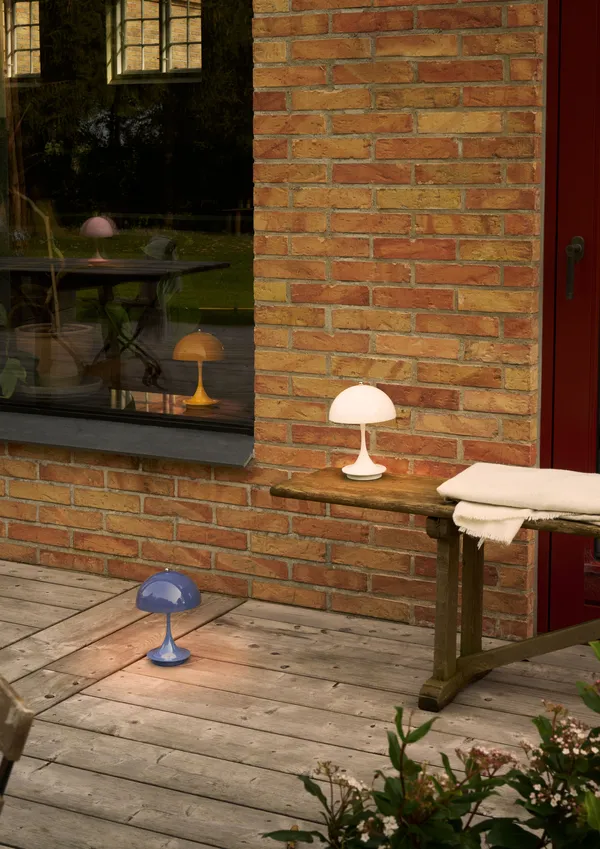 Panthella 160 Bordlampe Bærbar V3 Opalhvid