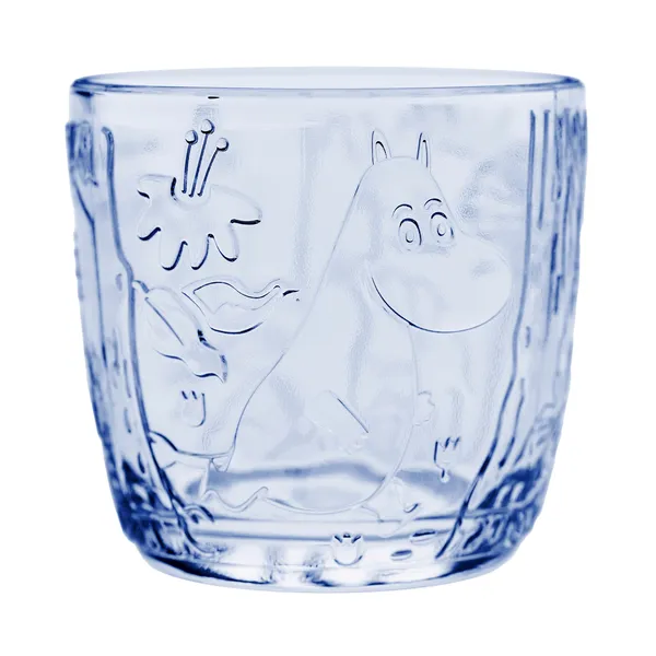 Moomin Glas 28 cl 2-pak Lyseblåt
